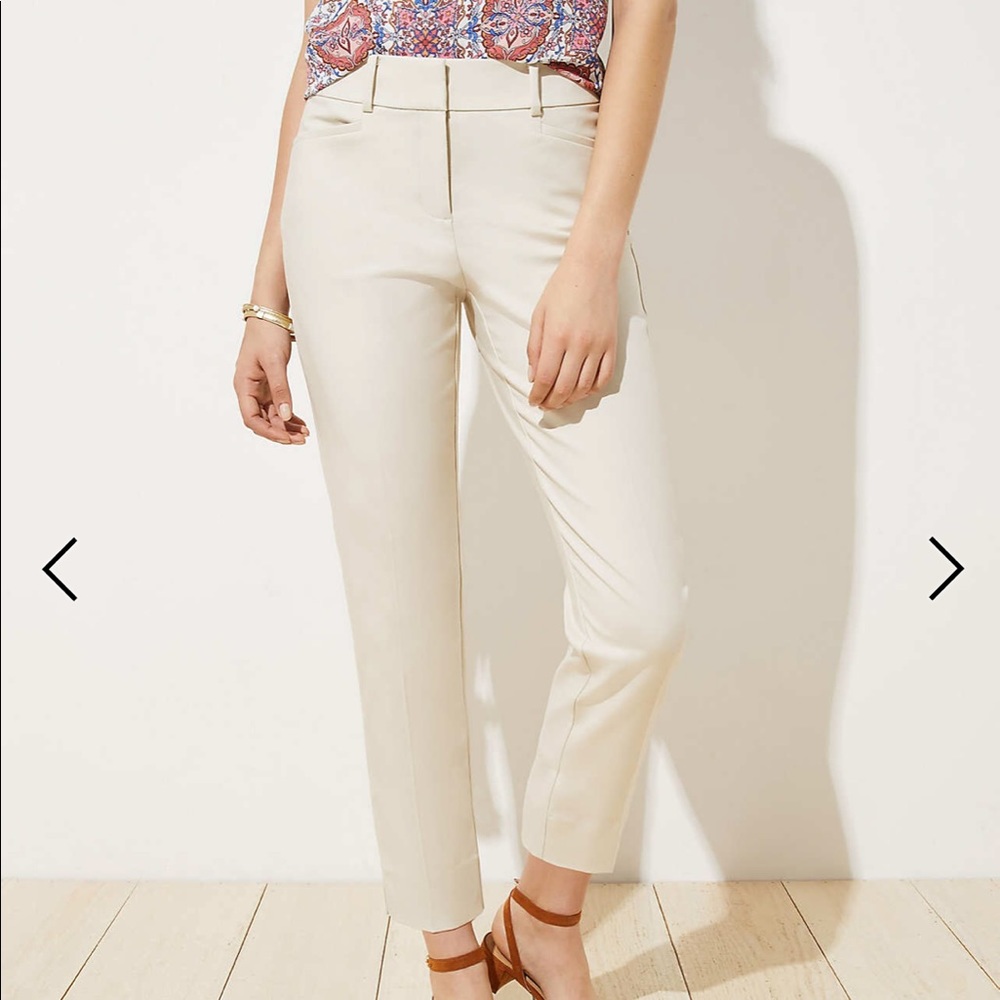 High waisted Loft Dress Pant, cropped length